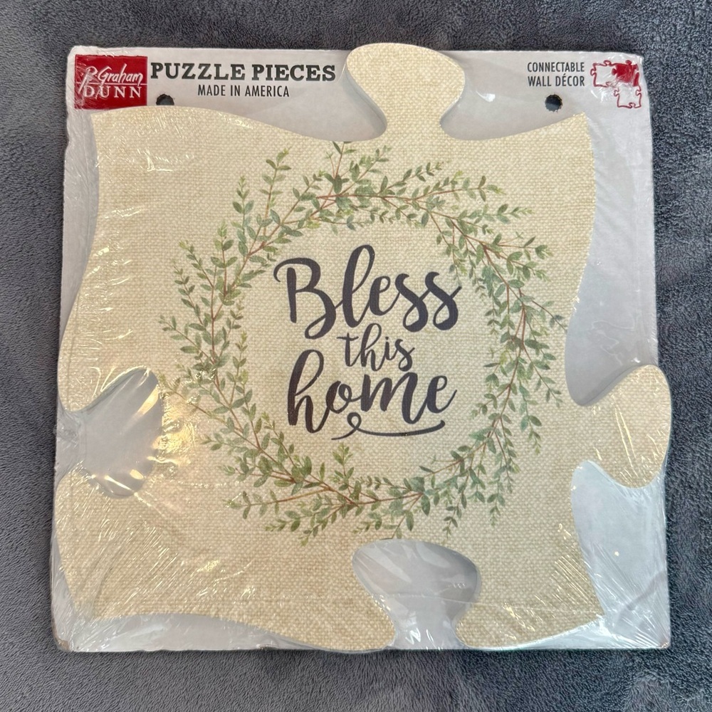 Bless This Home Puzzle Piece Wall Decor